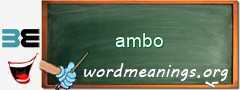 WordMeaning blackboard for ambo